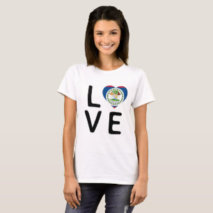 Love - Belize Flag T-Shirt
