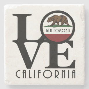 LOVE Ben Lomond California Stone Coaster