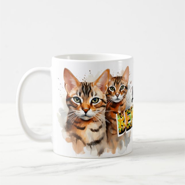 love bengal cat  coffee mug (Left)