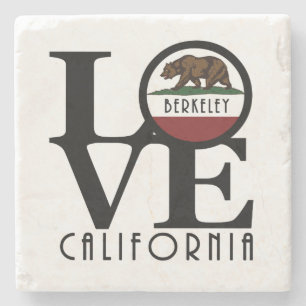 LOVE Berkeley CA Stone Coaster