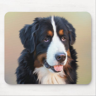 Love Bernese Mountain Dog Puppy Mouse Pad