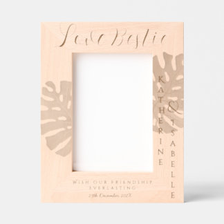 Love Bestie Friendship Foliage  Engraved Frames