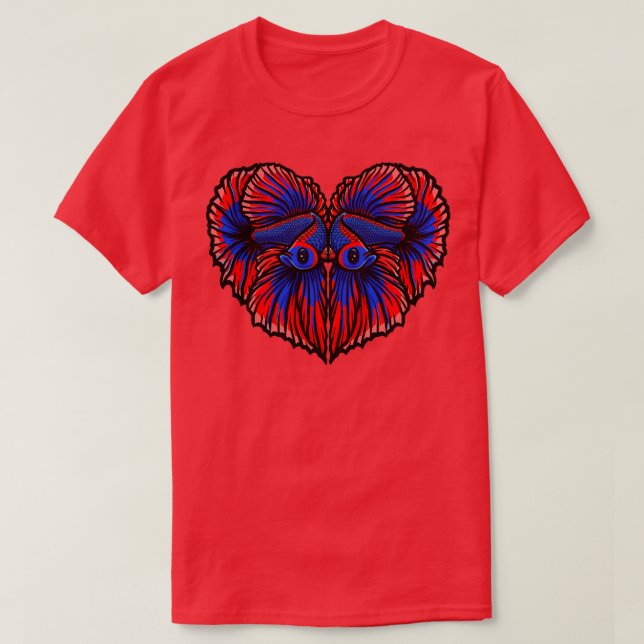Love Betta Aquarium Siamese Fighting Fish Keeping T-Shirt (Design Front)