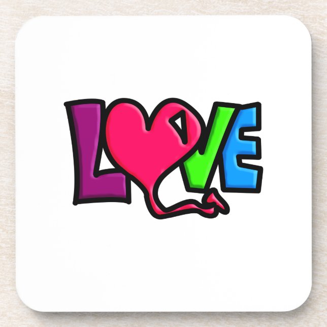 Love  beverage coaster (Front)
