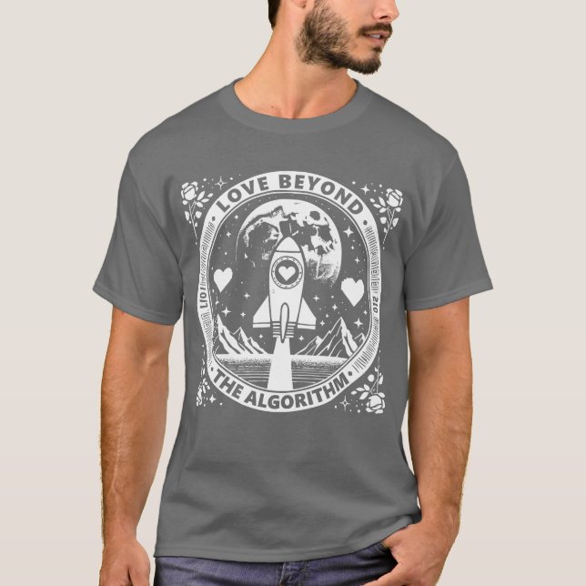 Love Beyond the Algorithm friends T-Shirt (Front)