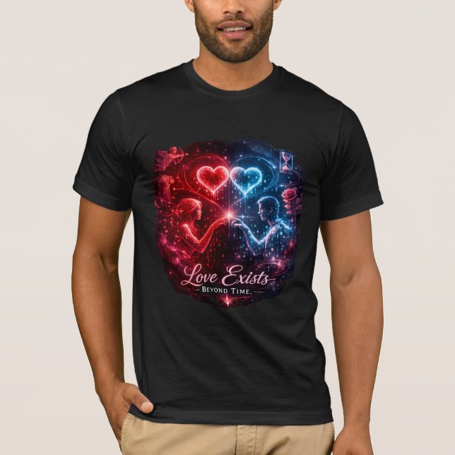 Love Beyond Time – Futuristic Valentine’s Day  T-Shirt (Front)