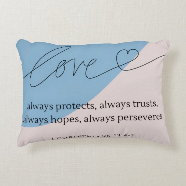 Love Bible Verse Accent Pillow (Front)