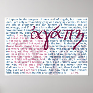 Love Bible Verse on Christian Print