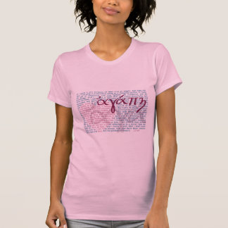 Love Bible Verse on Christian Womens Shirt
