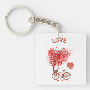 Love Bicycle Graphic Keychain Cute & Meaningful