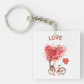 Love Bicycle Graphic Keychain | Cute & Meaningful