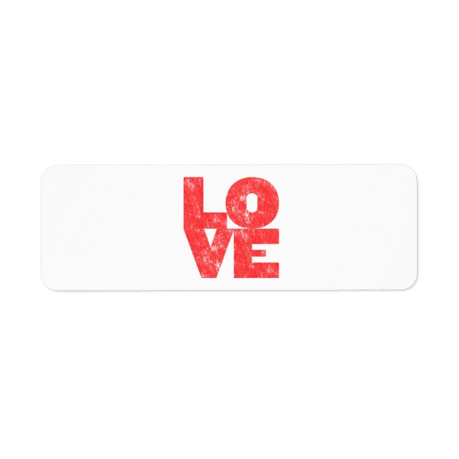 Love (big block letterpress style) label (Front)