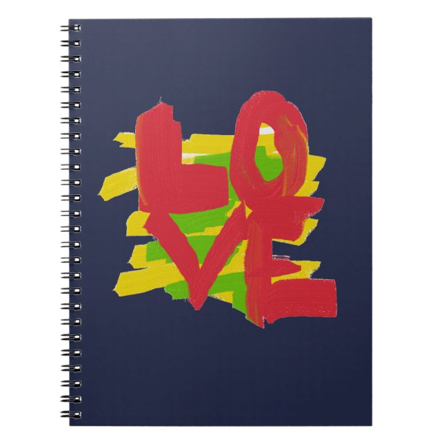 Love Big Painted Letters Word Notebook (Front)