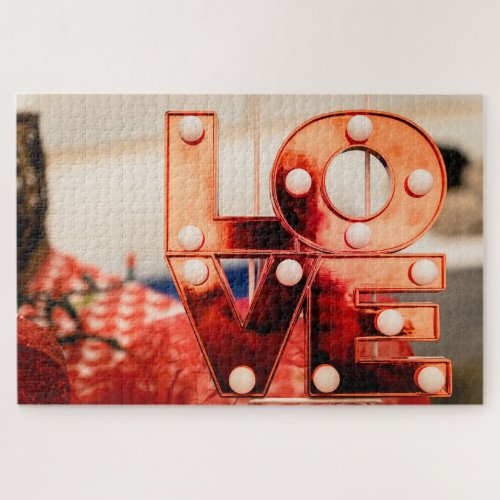 LOVE Big Red Lettering Jigsaw Puzzle