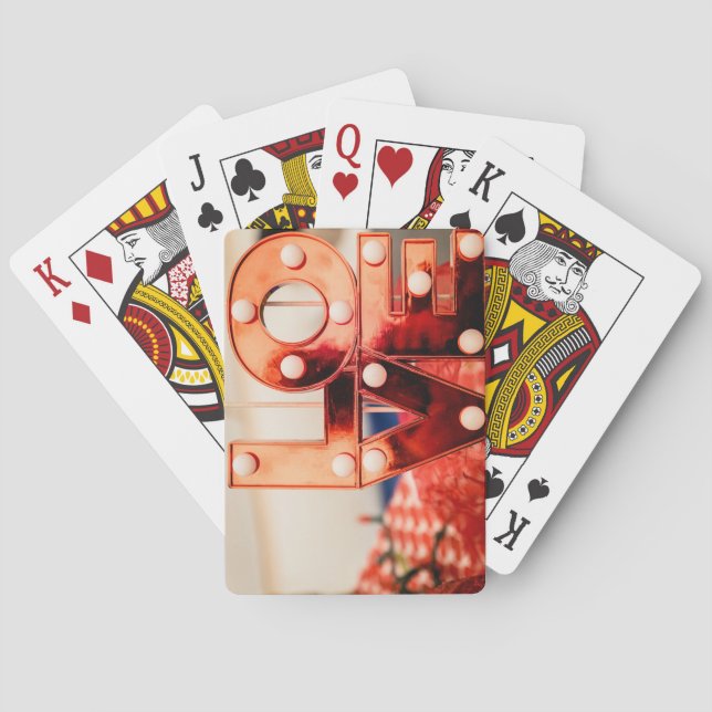 LOVE (Big Red Lettering) Poker Cards (Back)