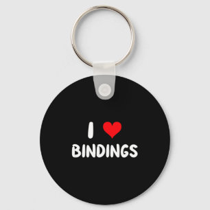 Love bindings - heart - ski skiing skier snow keychain
