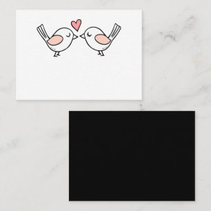 Love Bird Black White Lovebirds Wedding Place Card