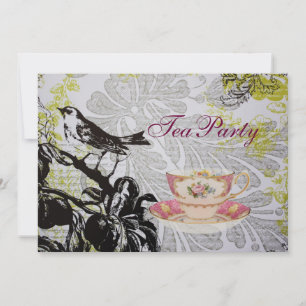 Love Bird Boho Chic bridal shower tea party Invitation