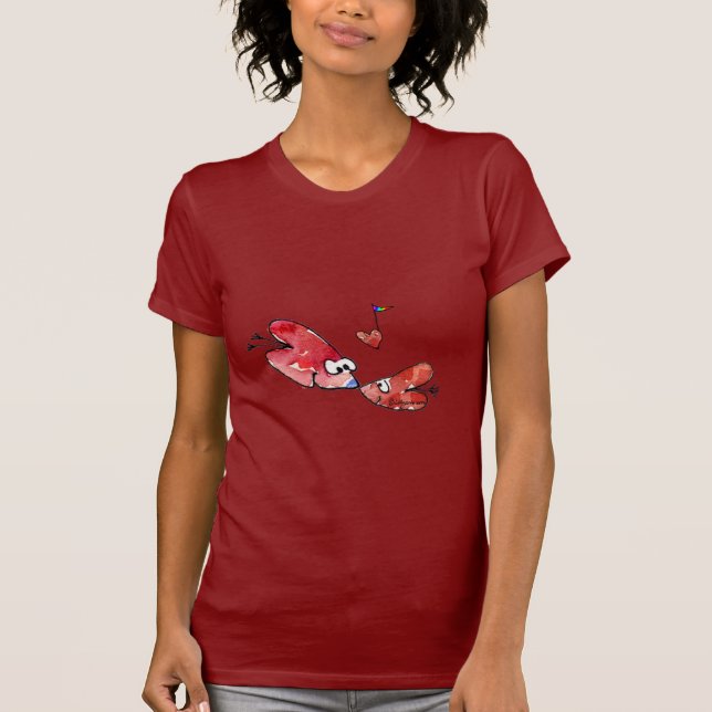 Love Bird Hearts T-shirt Apparel (Front)