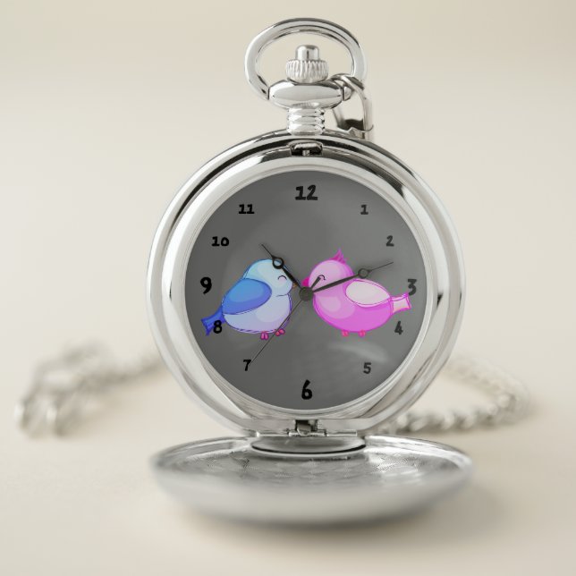 Love Bird Pocket Watch (Inside)