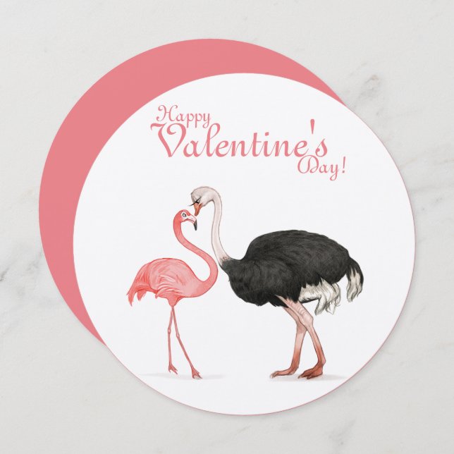 Love Bird round Card (Front/Back)