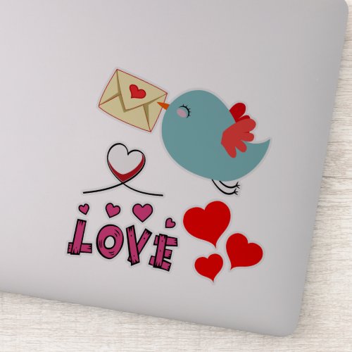Love bird set of 4 Stickers