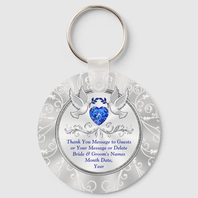 Love Bird Wedding Favors, Wedding Keychain Favors, (Front)