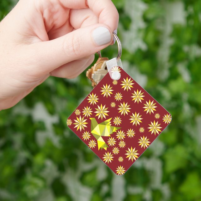 LOVE BIRD WITH FLOWER GIFT SPECIAL DAY,  BIRTHDAY KEYCHAIN (Hand)