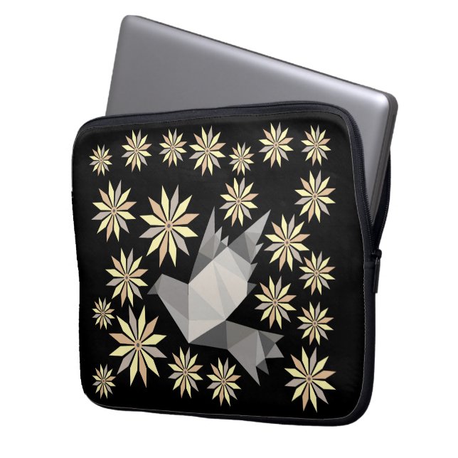 LOVE BIRD WITH FLOWER GIFT SPECIAL DAY,  BIRTHDAY LAPTOP SLEEVE (Front Left)