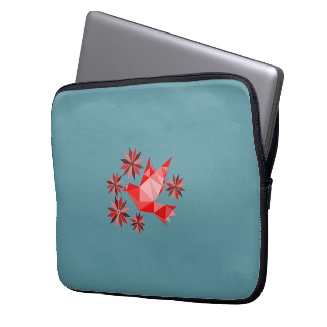 LOVE BIRD WITH FLOWER GIFT SPECIAL DAY,  BIRTHDAY LAPTOP SLEEVE (Front Left)