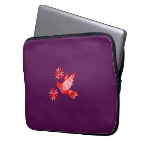 LOVE BIRD WITH FLOWER GIFT SPECIAL DAY  BIRTHDAY LAPTOP SLEEVE