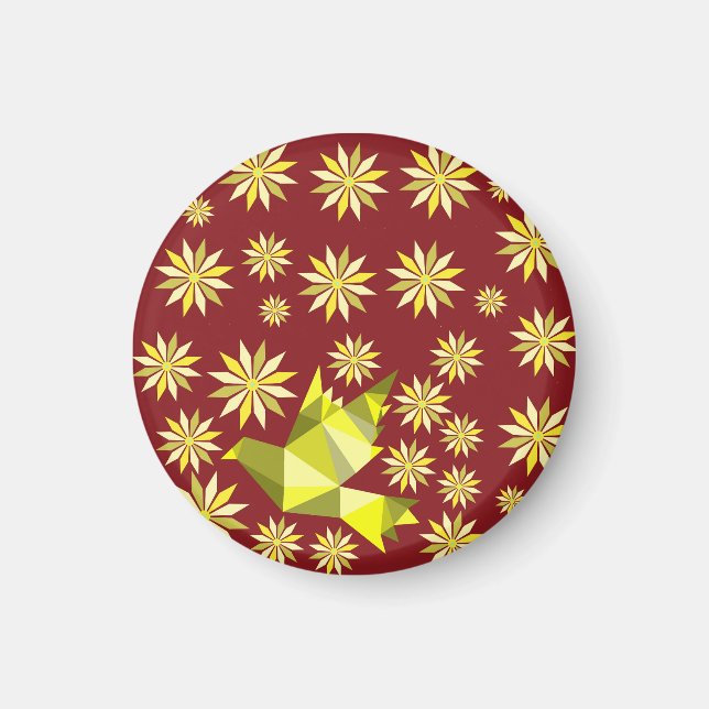 LOVE BIRD WITH FLOWER GIFT SPECIAL DAY,  BIRTHDAY MAGNET (Front)