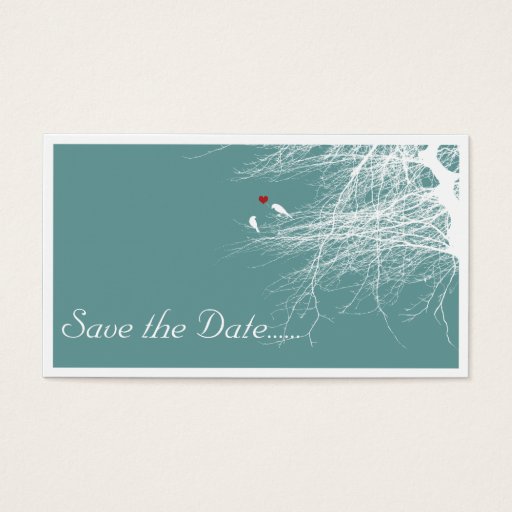 Customizable Love Birds 2, save the date mini cards Business Card Templates