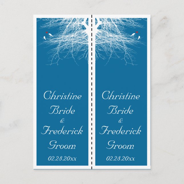 Love Birds 2, souvenir 2x bookmark postcard (Front)