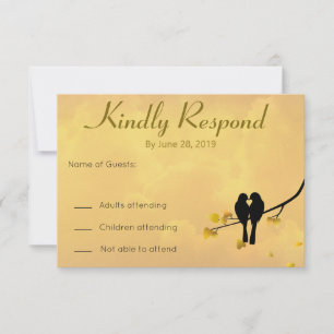 Love Birds 50th Anniversary Response Card