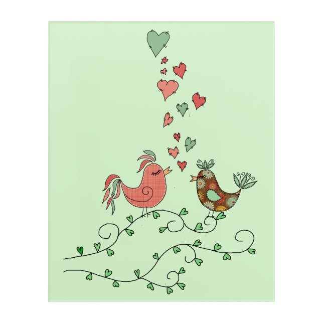 Love Birds Acrylic Print (Front)