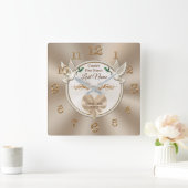 Love Birds and Heart Personalized Wedding Clock (Home)