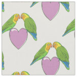Love birds anniversary fabric