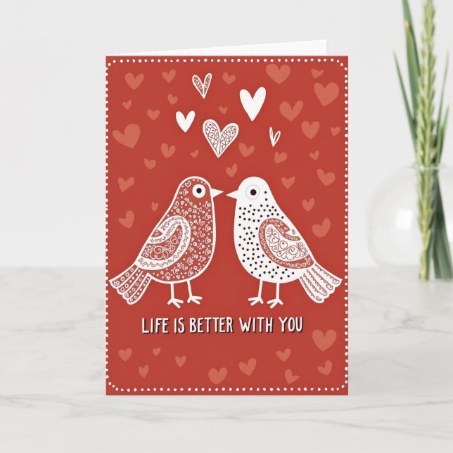 Love Birds Better With You Card (Front)