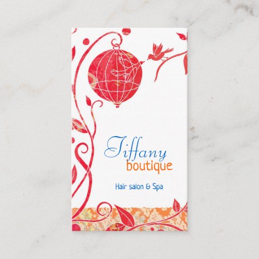 Customizable Love Birds Salon Business Cards