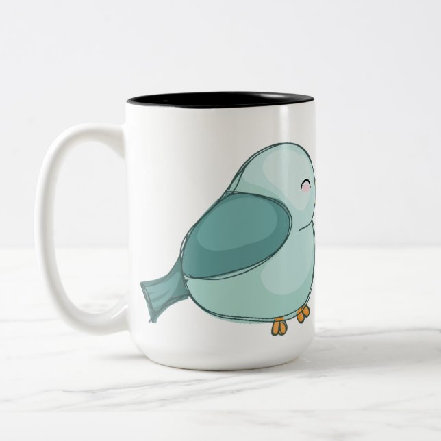 love birds, birds, love Two-Tone coffee mug (Left)