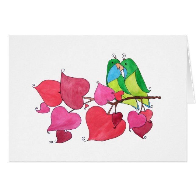Love Birds, Blank Cards (Front Horizontal)