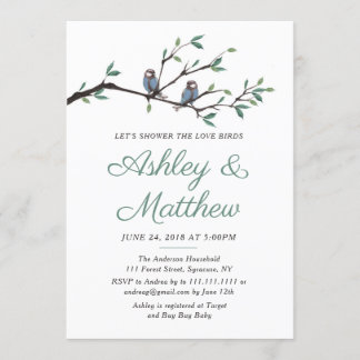 Love Birds Bridal Shower Invitation