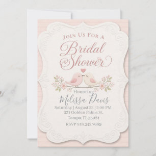 Love Birds Bridal Shower Invitation