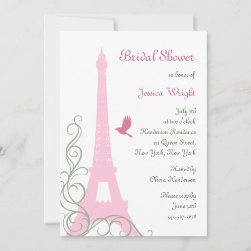Love Birds Bridal Shower Personalized Announcement
