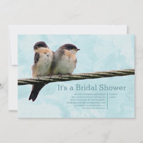 Love Birds Bridal Shower Invitations