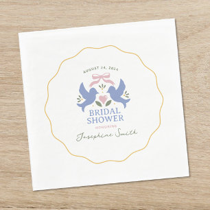Love Birds Bridal Shower Napkins