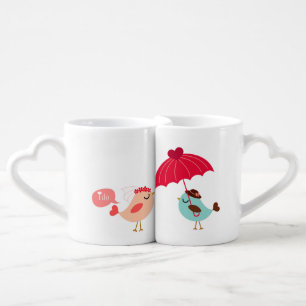 Love Birds Bride and Groom Lovers Mugs