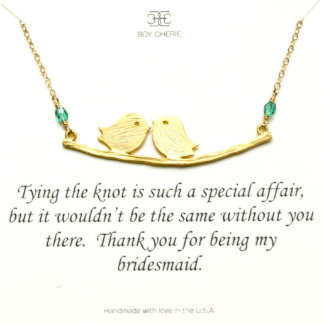 Love Birds Bridesmaid Necklace
