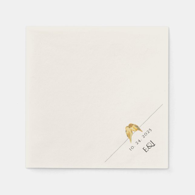 Love Birds' Cocktail Hour Napkins (Front)